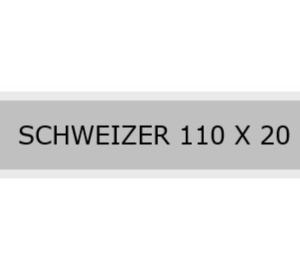 Schweizer Briefkastenschild 110 x 20mm ALU poliert